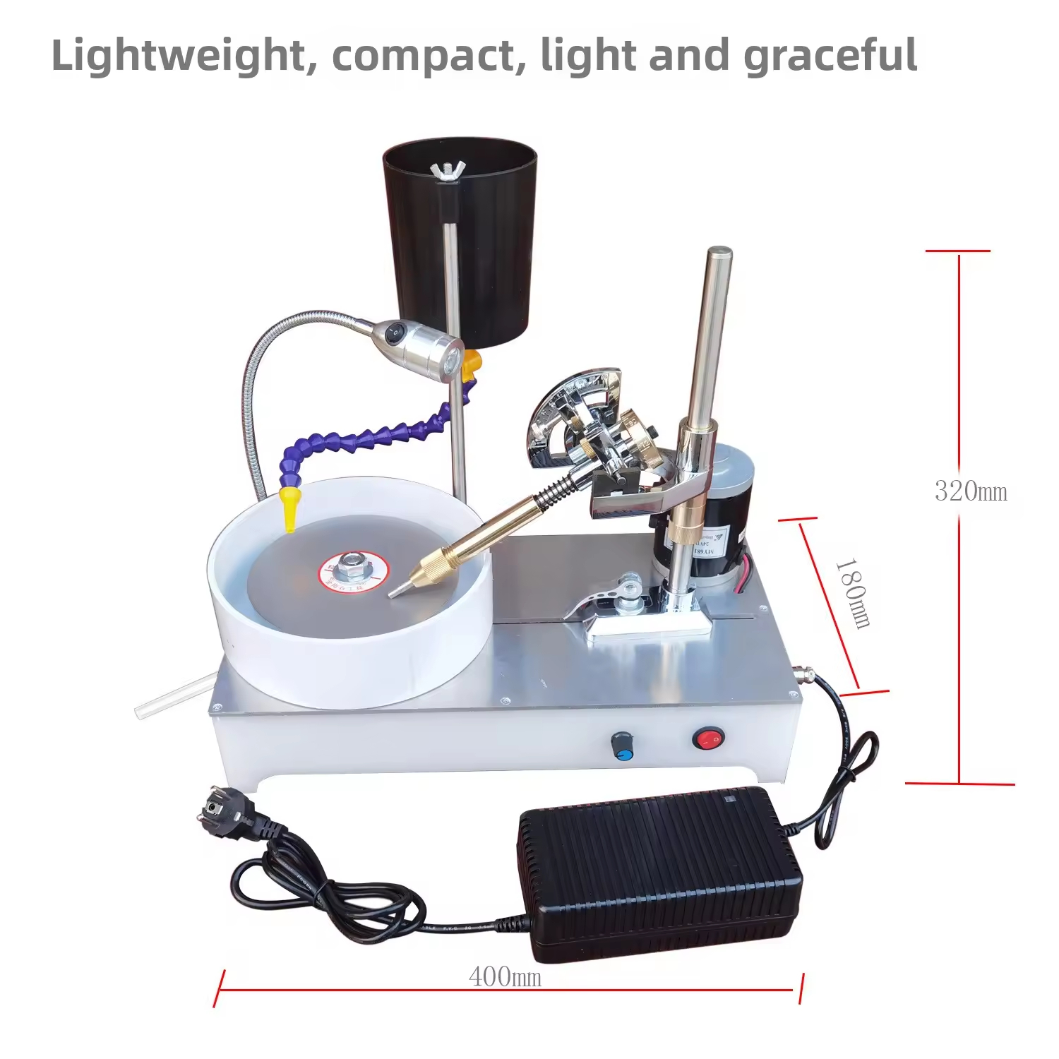 120W Gemstone Faceting Machine Digital Display for Gem Jade Jade Stone Crystal Grinding Polishing